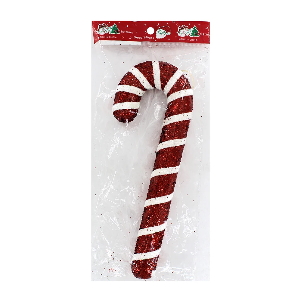 Adorno navideño en forma de bastón de caramelo con diamantina, variedad de colores / sd-2948