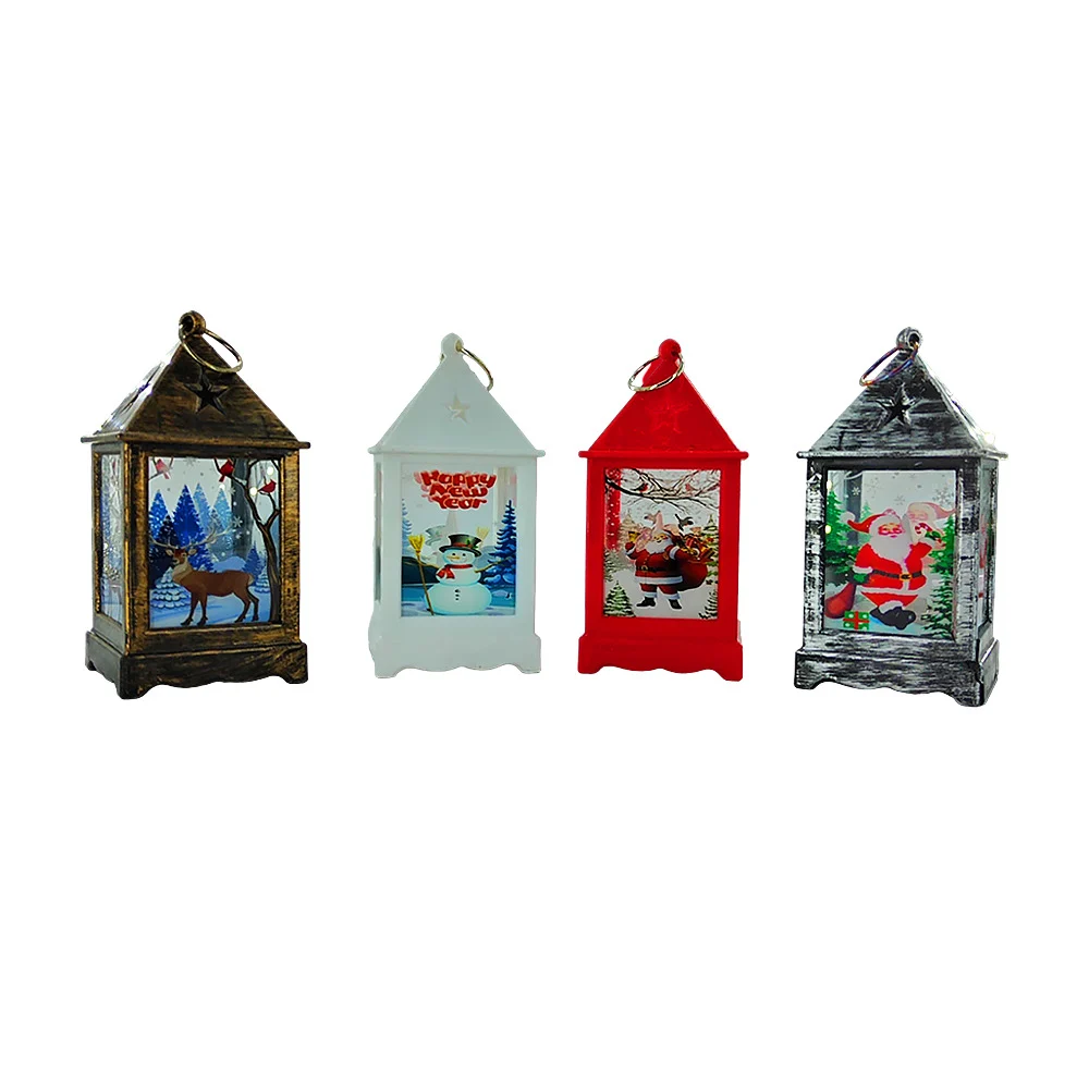 1pza Lámpara decorativa tipo farola colgante con diseño navideño 5x10cm, variedad de colores