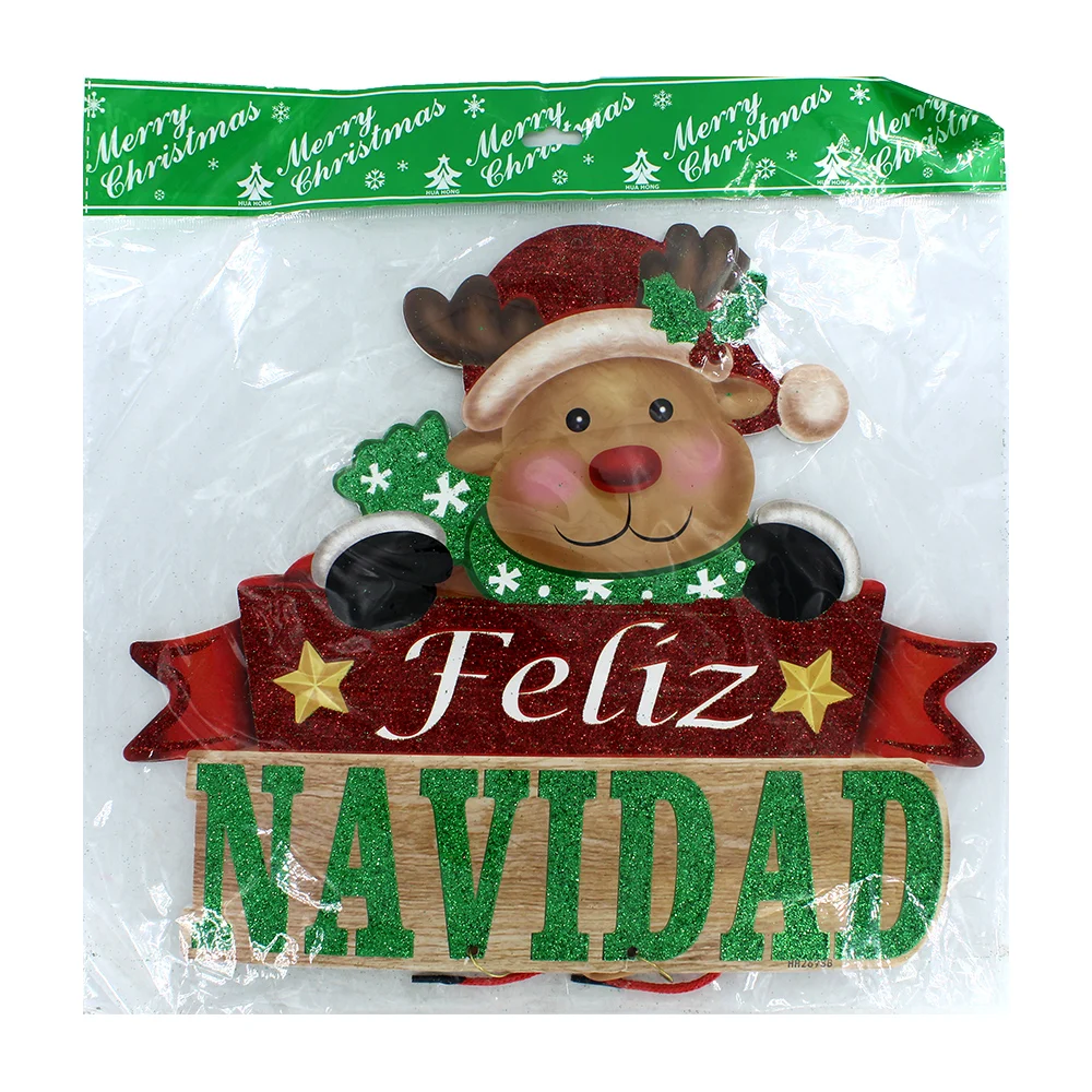 Adorno colgante navideño feliz navidad,30cm, variedad de modelos / sd-3061