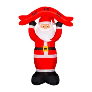 Inflable en forma de santa claus con letrero en manos, 190x80cm  / sd…