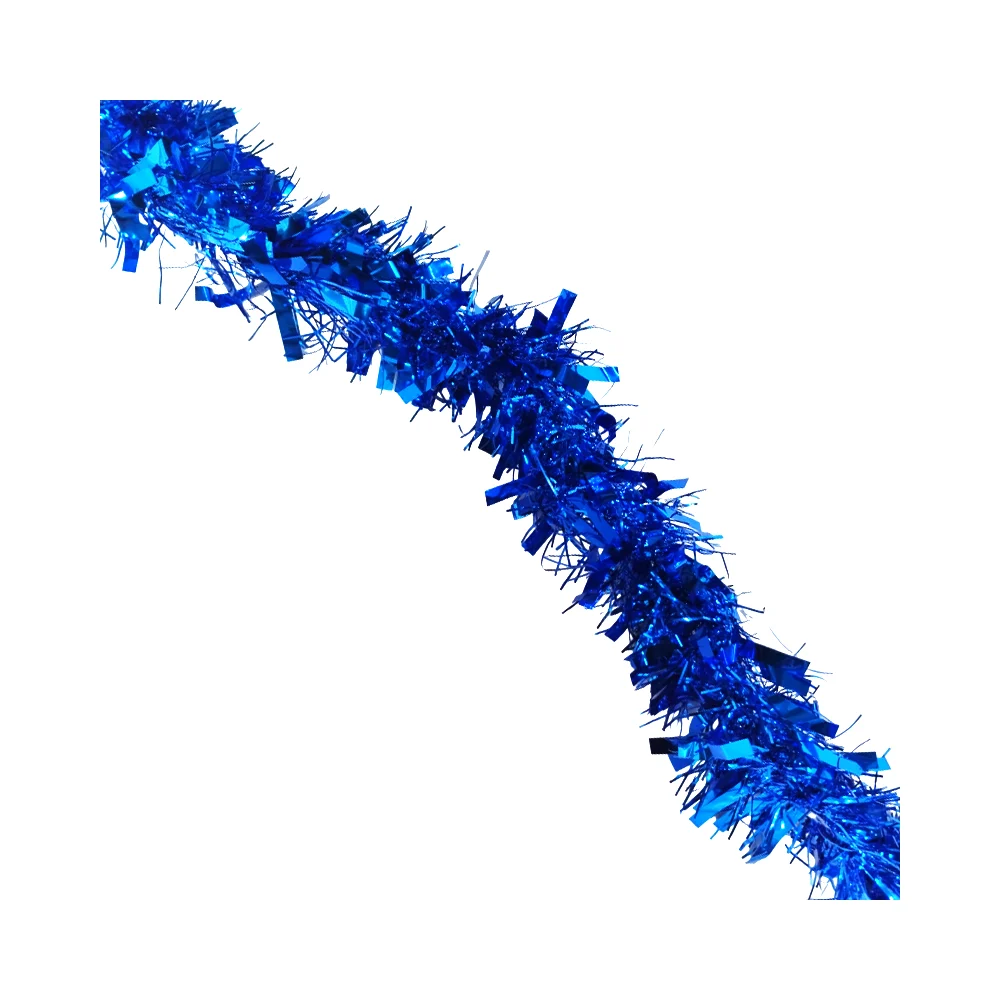 1pza Escarcha metálica en color azul rey para decoración de navidad, 21m / sd-4477