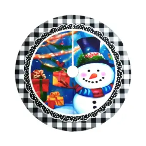 Pie de árbol navideño redondo de tela 90cm, variedad de diseños / sd-…