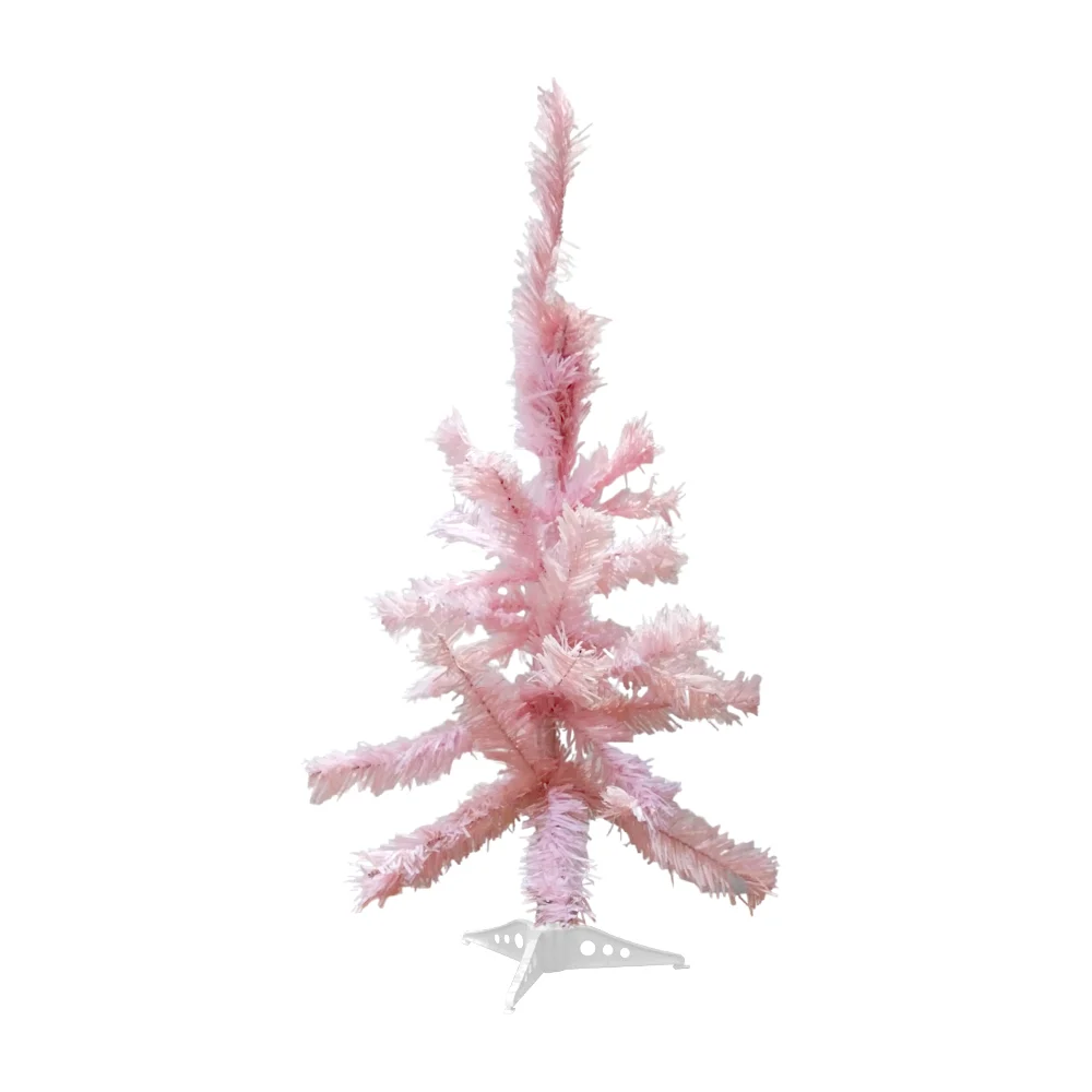 Juego árbol / pino de navidad pequeño 60cm con esferas, estrellas y mini serie de luces de colores, variedad de colores / sd047