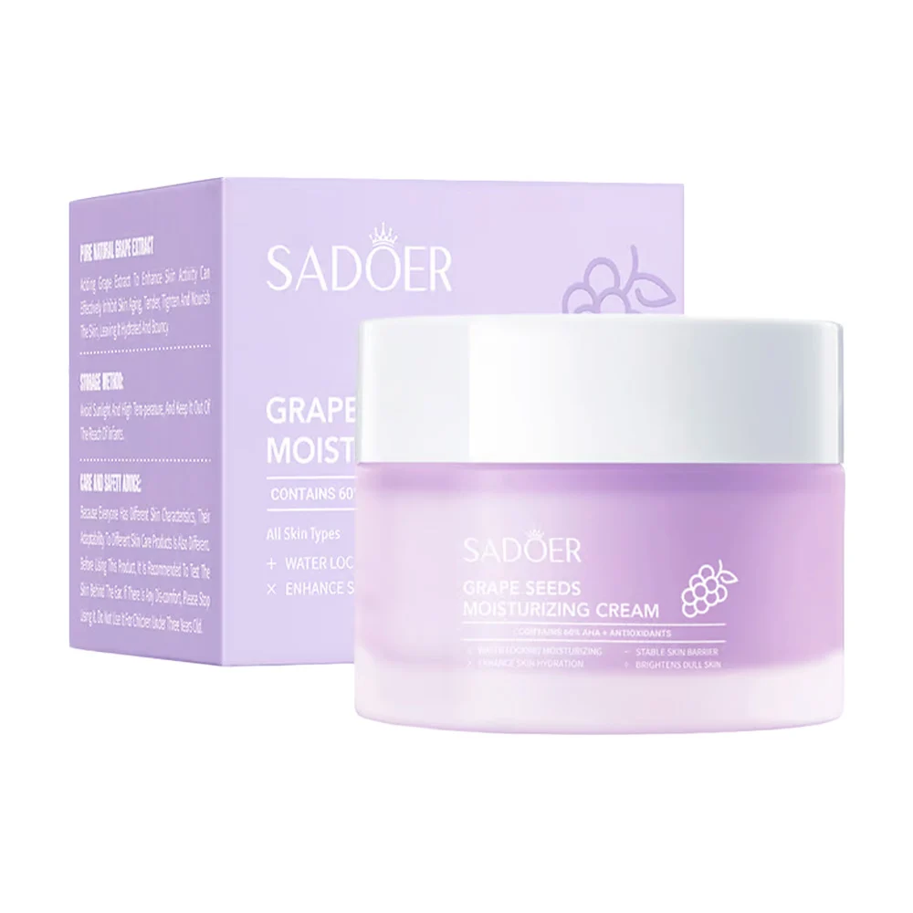 Crema facial hidratante con extracto semillas de uva, 50g / sadoer / moisturizing cream