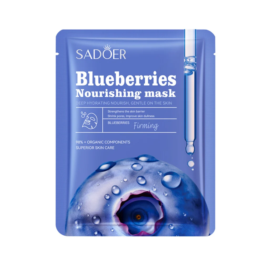 Mascarilla facial nutritiva sadoer para una hidratación profunda con extracto de moras azules, 25g / sd06264
