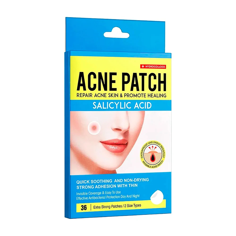 Paquete 36 parches pegatinas invisibles faciales anti acné con ácido salicílico / sadoer / acne patch