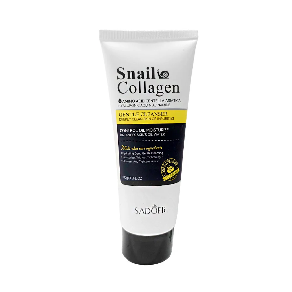 Limpiador facial de limpieza profunda sadoer con extracto de colágeno y baba de caracol, 100g / sd09654