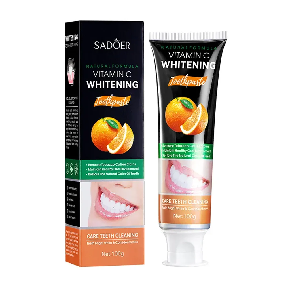 Pasta dental sadoer de vitamina c para blanqueamiento y aliento fresco 100g / sd10651