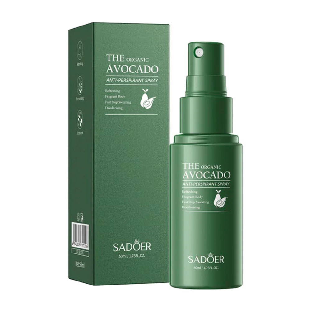 Desodorante antitranspirante en spray sadoer con extracto de aguacate para las axilas, 50ml / sd11206