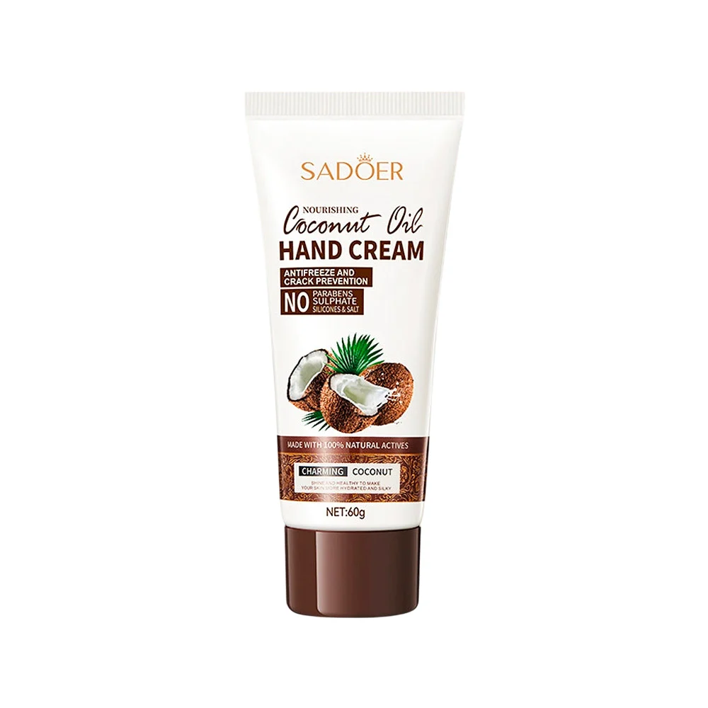 Crema hidratante para manos sadoer con aceite de coco, 60g / 713200
