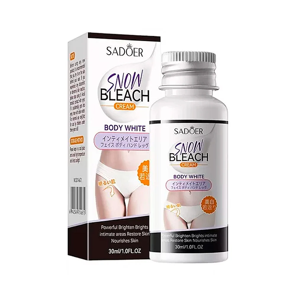 Crema aclaradora corporal sadoer para areas intimas, 30ml / snow bleach / c670 / sd14672