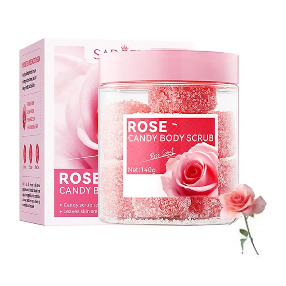 Crema exfoliante corporal de rosas sadoer para limpieza profunda, 140g / 323825