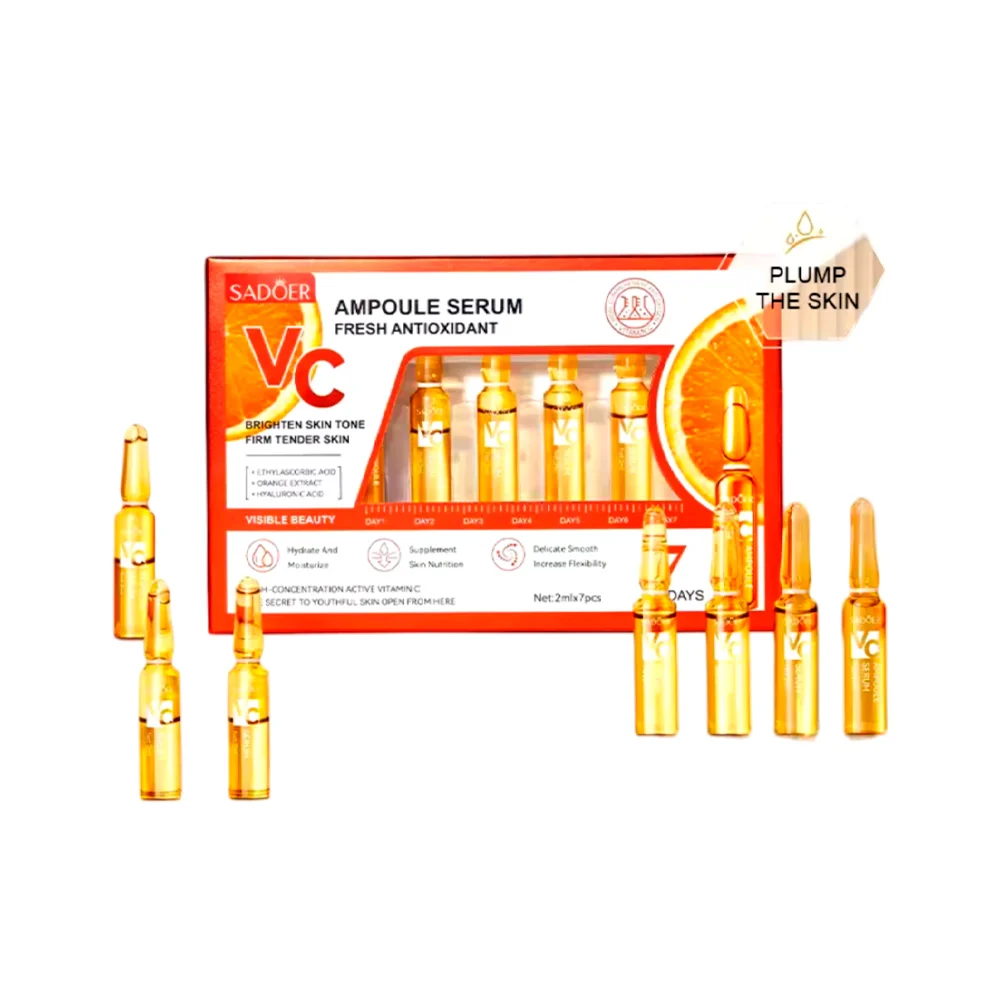 Kit de 7 ampolletas sadoer de vitamina c para aclarar la piel, 2mlx7pcs / sd31936