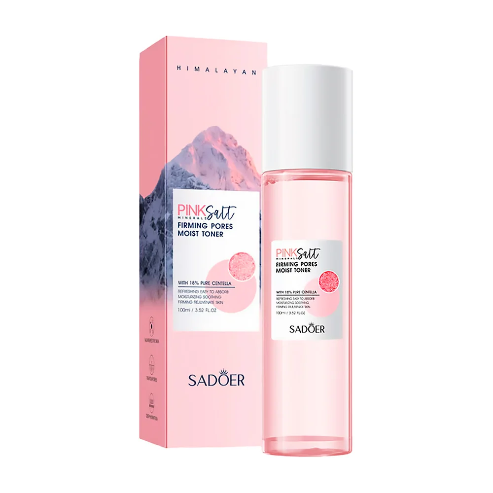 Tónico hidratante y reafirmante de poros, con 18% de centella pura y sal rosa del himalaya, 100ml / sadoer / pink salt minerals
