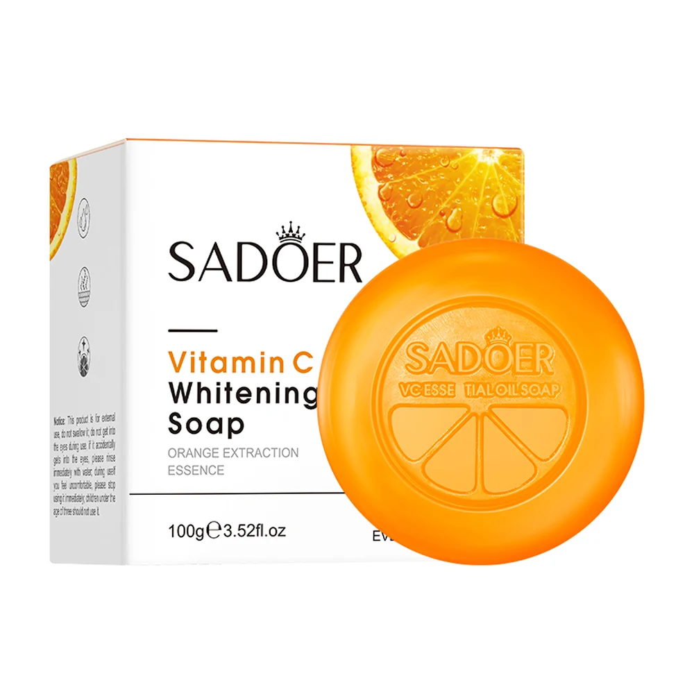 Jabón blanqueador sadoer con vitamina c y esencia de naranja 100g / sd45415