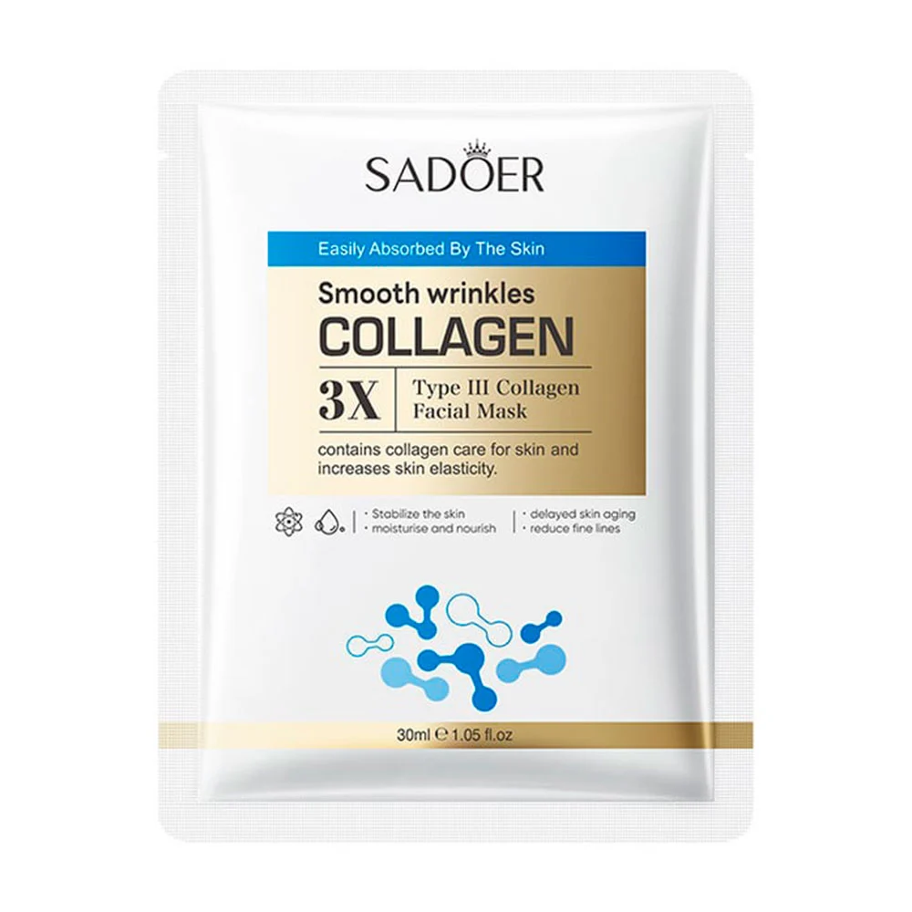 1pza mascarilla sadoer con colágeno para reducir las líneas de expresión / smooth wrinkles collagen / sd50526