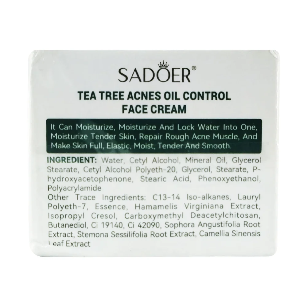 Crema facial para controlar el acné con extracto aceite de té 50g / sadoer / sd42422g / sd42422