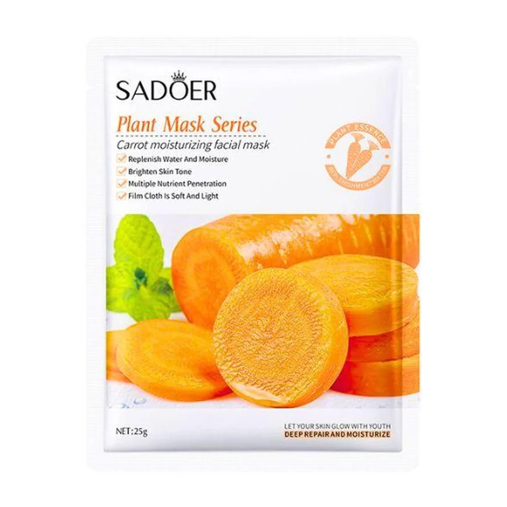 Mascarilla facial sadoer de zanahoria para prevenir las arrugas, 25g / sd81792