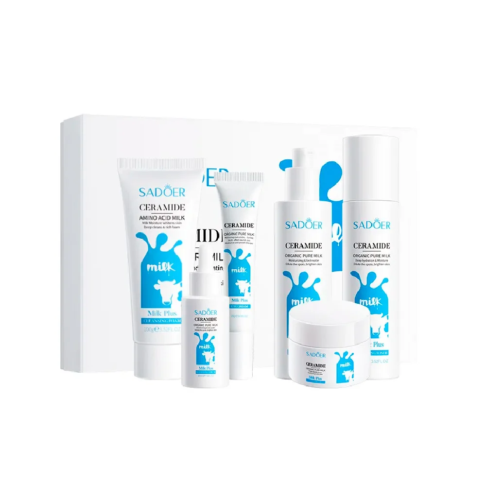 Kit de belleza facial sadoer con ceramida y leche orgánica para hidratar la piel / c666