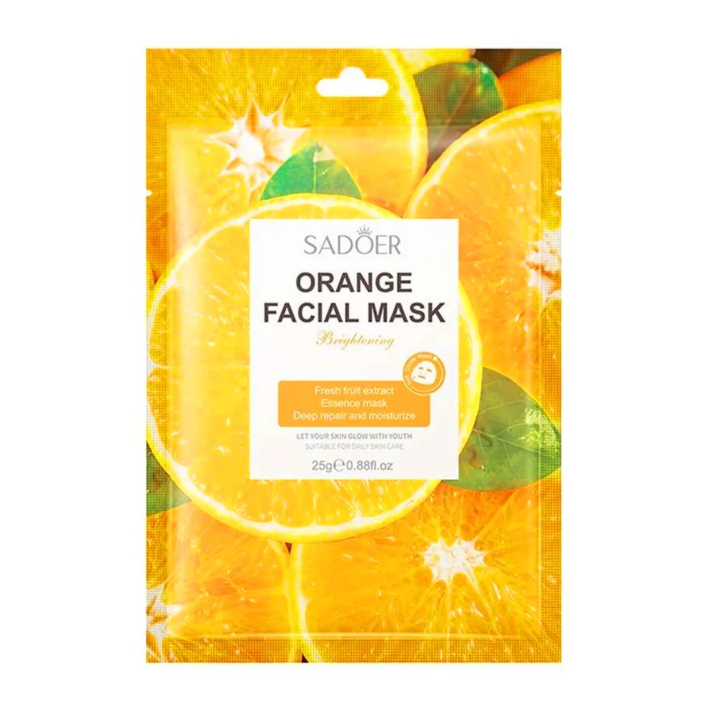 1pza Mascarilla facial hidratante con extracto de naranja 25g / orange facial mask / sadoer