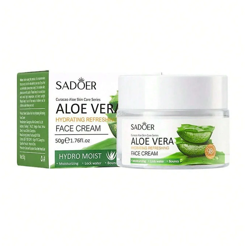 Crema facial sadoer con extracto de aloe vera para la hidratación de la piel, 50g / 396451 / sd12265