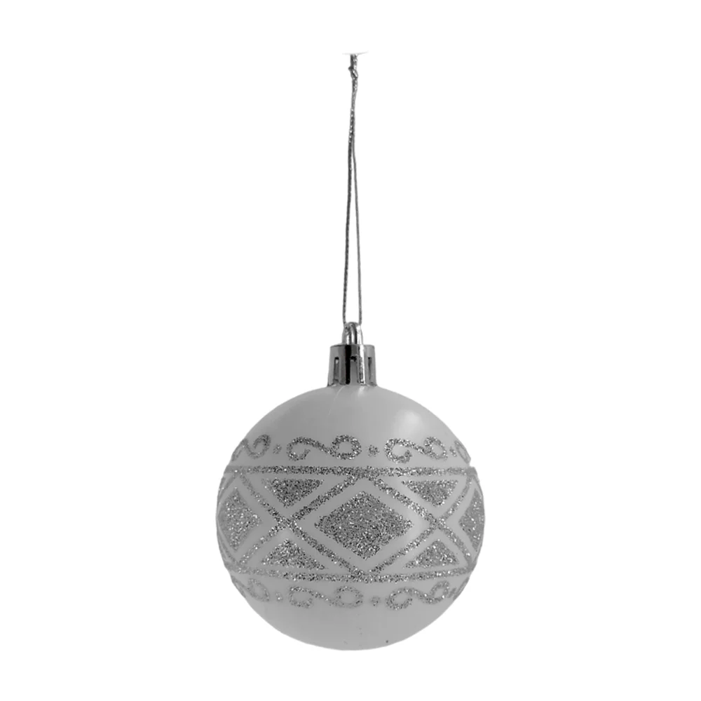 Paquete con 30 esferas navideñas en tonos metálicos, mate y con relieve de diamantina, variedad de colores y diseños / sds4148