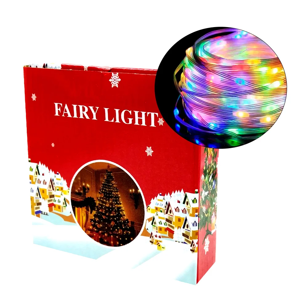 Tira serie de luces con 300 leds de 30 metros y control / fairy light