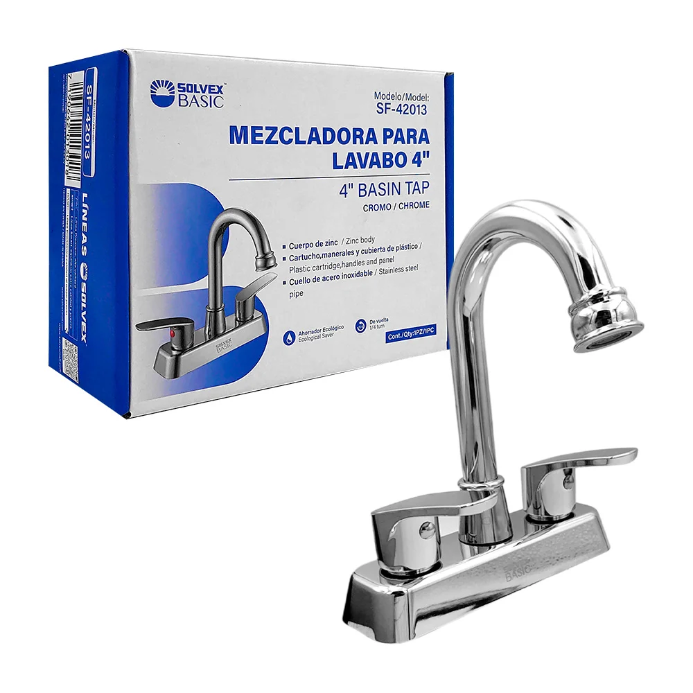 Mezcladora para lavabo solvex de 4 pulga...