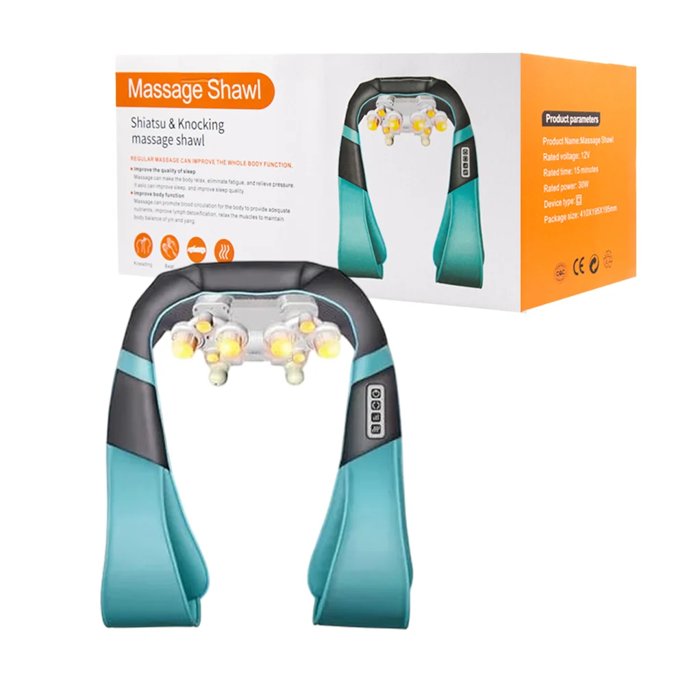 Masajeador eléctrico multifuncional para cuello, espalda y hombros, con calefacción, 30w / sf-70 / massage shawl