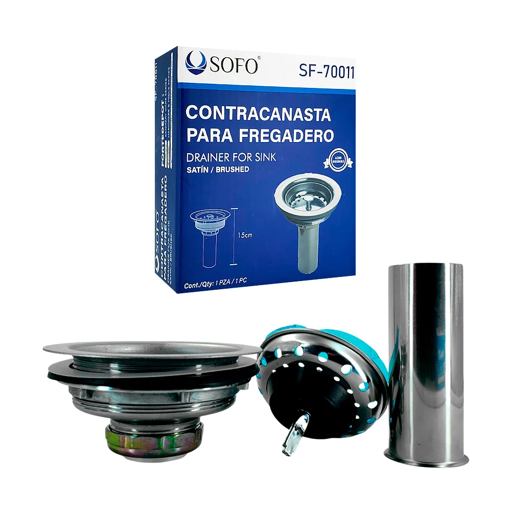 Contracanasta sofo de acero inoxidable 1...