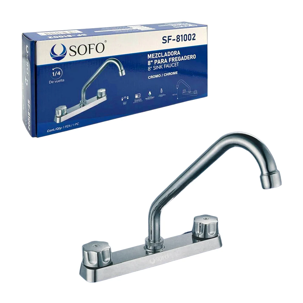 Mezcladora metálica de 8 pulgadas ahorradora de agua para fregadero / sf-81002