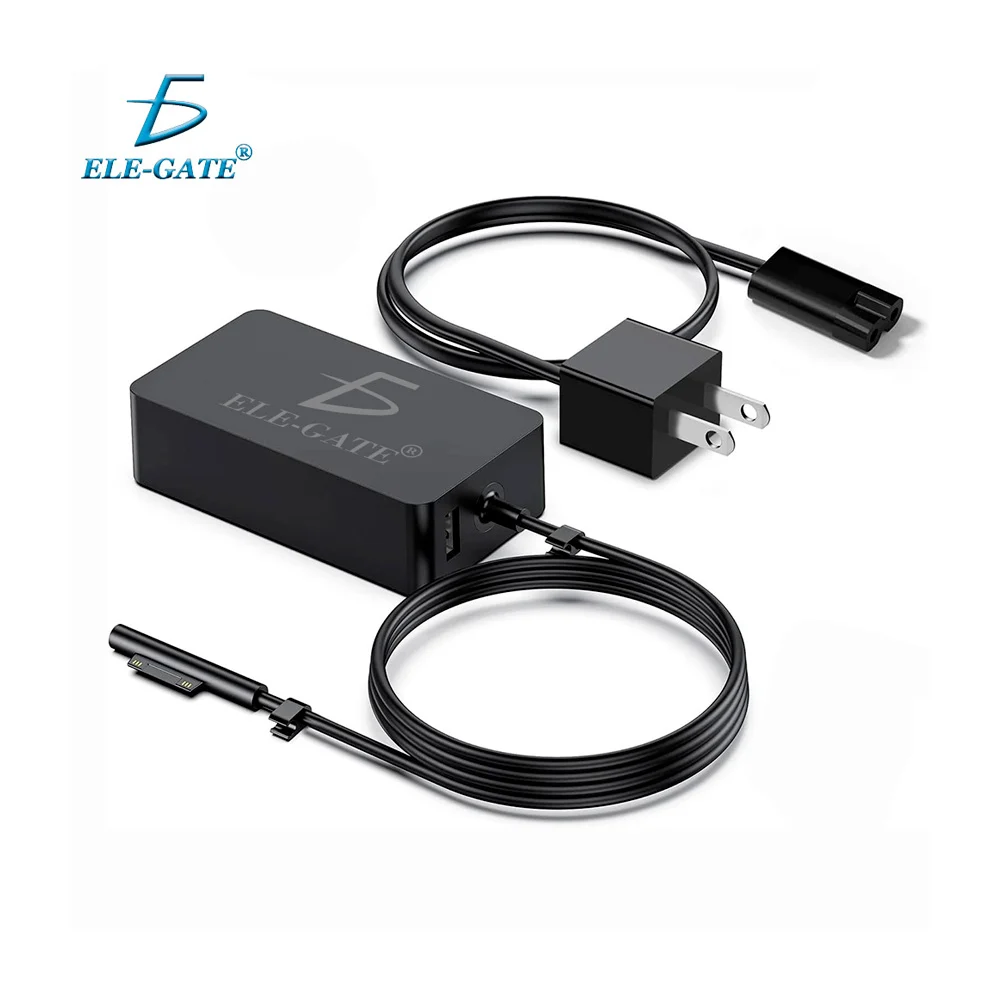 Cargador compatible para laptop microsoft surface, 48w, 15.6v-3.2a + puerto usb adicional / sf.15.6.32p