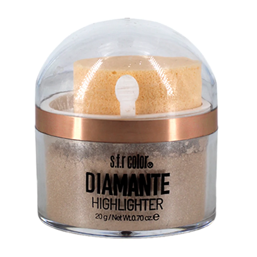 Iluminador corporal tipo polvo de hadas con esponja aplicadora, 20g / diamante highlighter