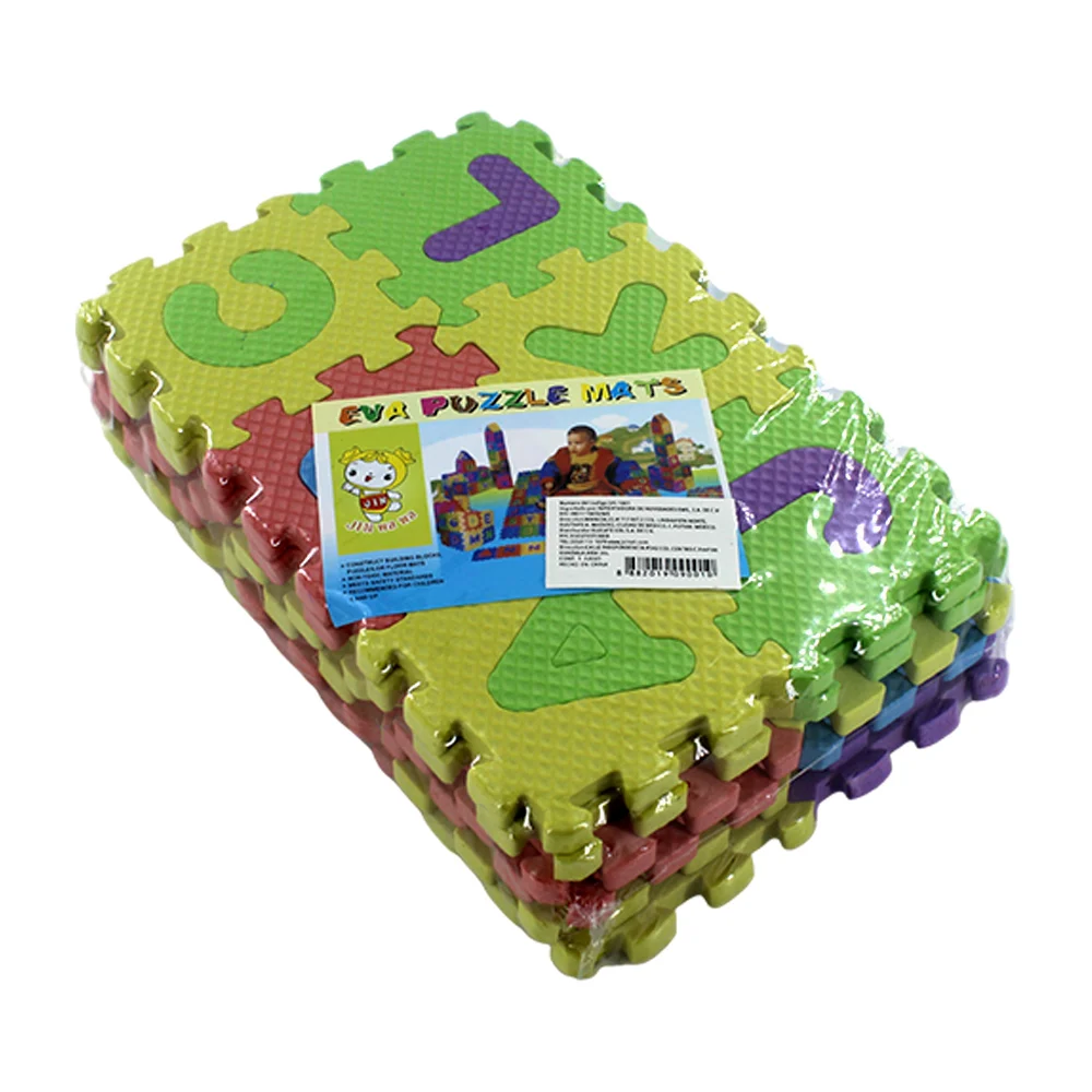 Mini tapete de foamy didáctico tipo rompecabezas con 36 piezas armables de abecedario, 9x9cm