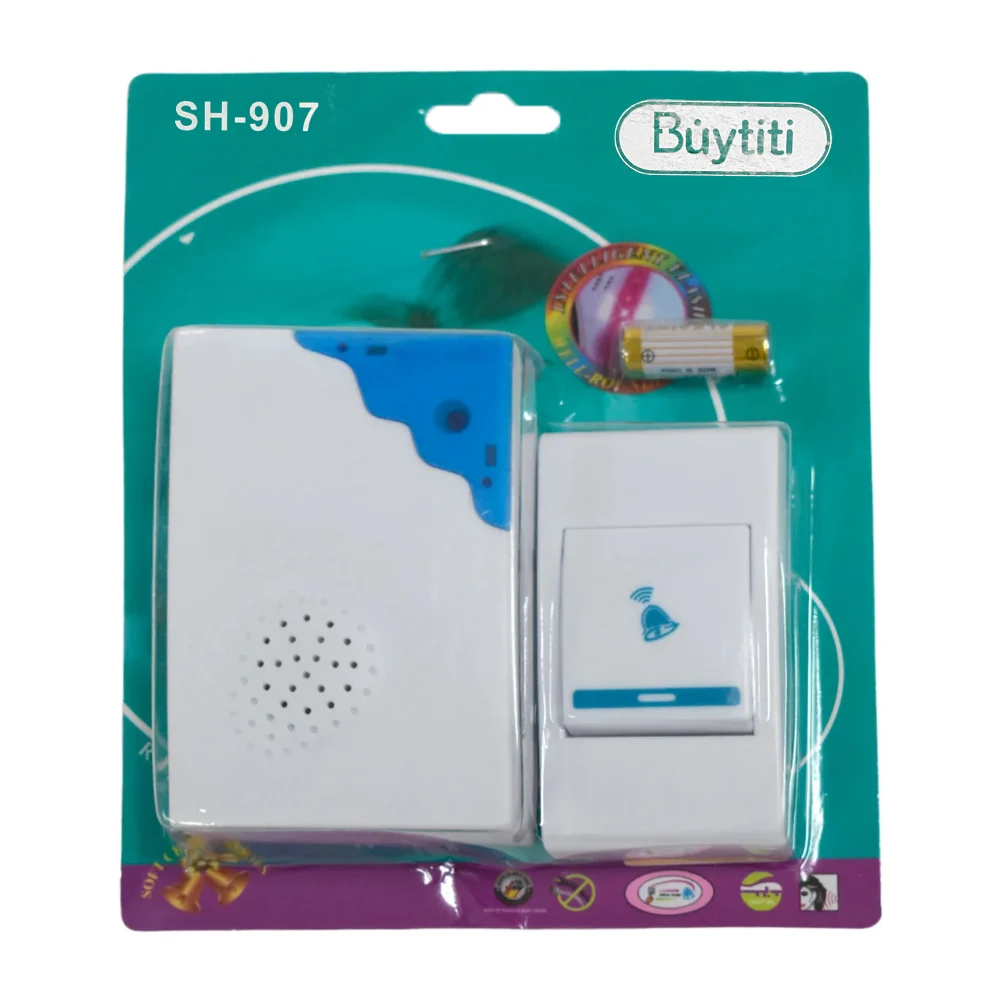 Timbre inalámbrico buytiti pulsador con batería + 32 melodías / sh-907