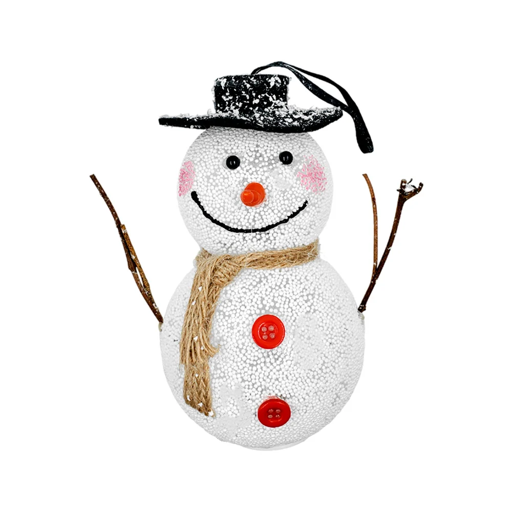1pza Adorno navideño colgante con diseño de muñeco de nieve, 14cm / sh1823