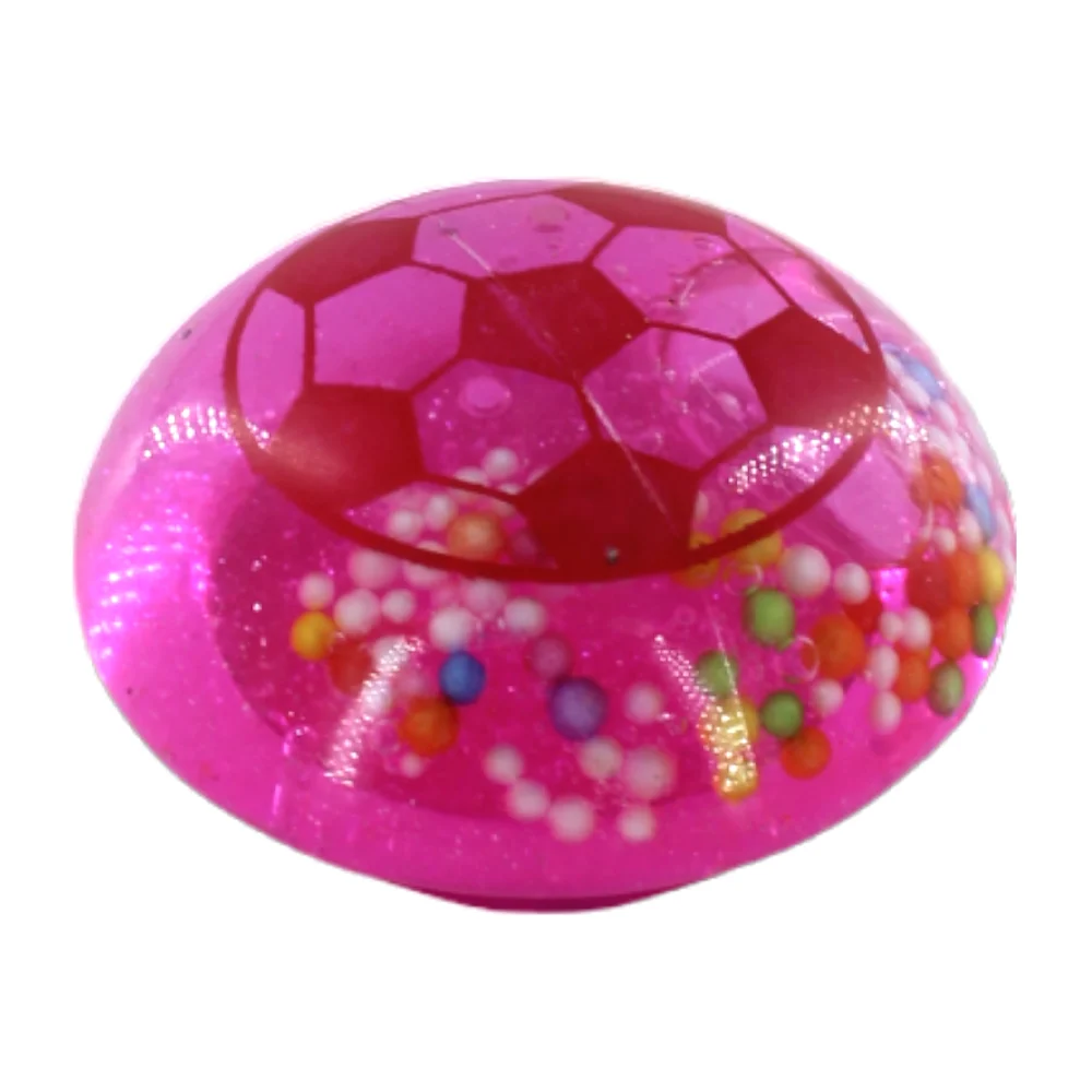 Mini bote de slime con confeti de bolitas y estampado de balón fútbol, variedad de colores / sjn-200