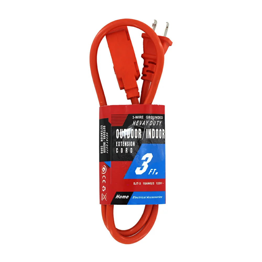 Extensión naranja de 1 metro con 3 contactos para uso rudo / t340 / 3 ft / outdoor indoor / tl43318 / 236651