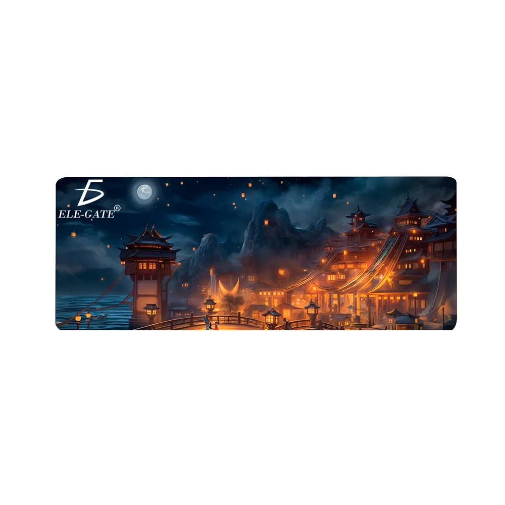 Mouse pad gamer con estampado de paisaje animado, 80x30cm / sm.03.fes