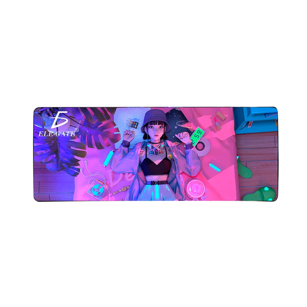Mouse pad gamer con estampado de chica animada, 80x30cm / sm.03.girl