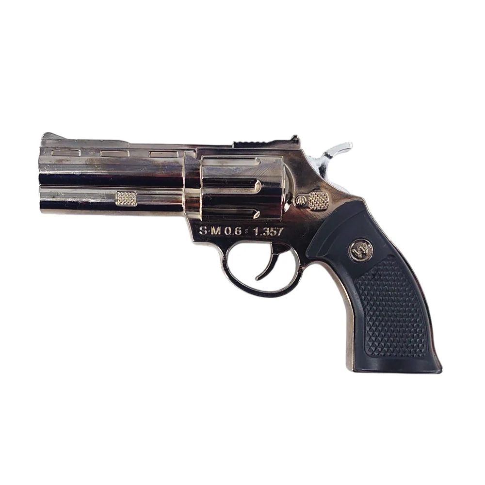 1pza Encendedor de gas recargable en forma de pistola en tono metálico / 1.357 / 668