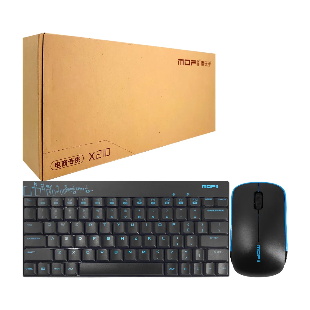 Combo teclado inalámbrico mofii con mouse, variedad de colores 13.5x29cm / x210