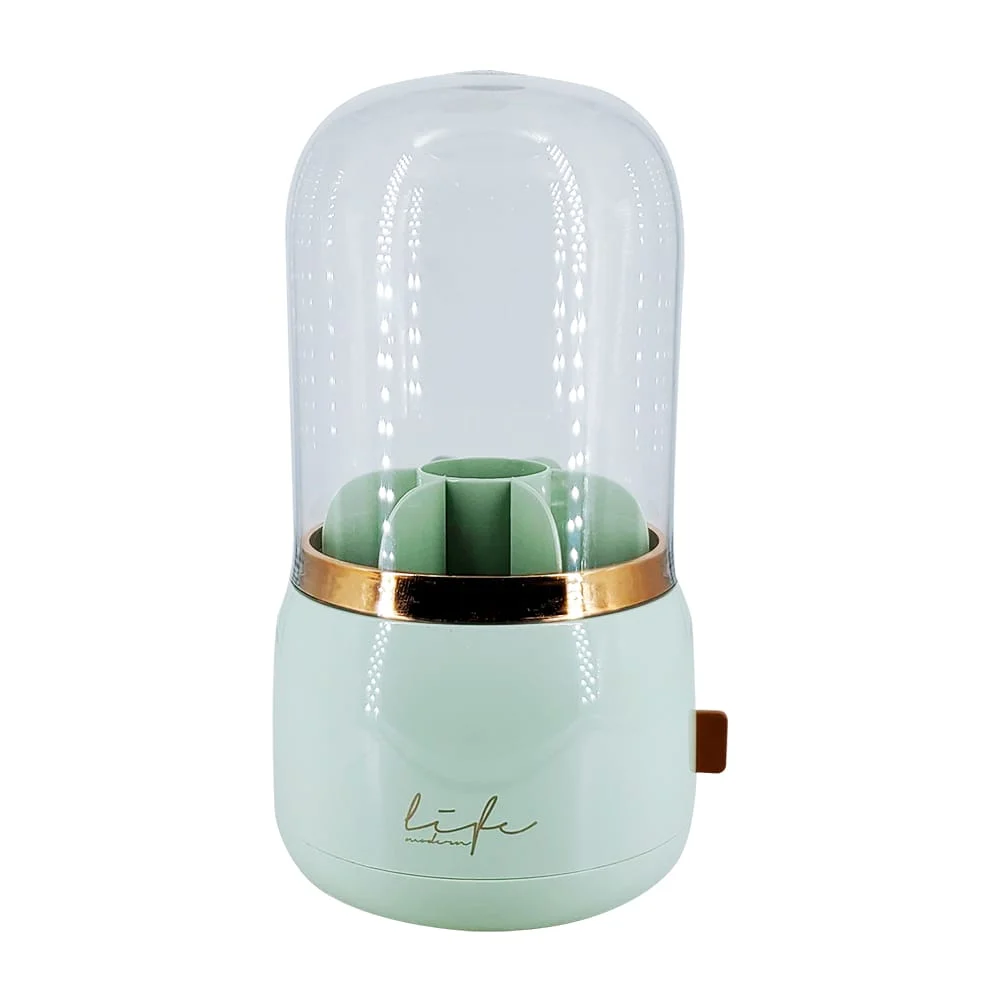 Organizador para brochas de maquillaje con 6 compartimentos y cápsula transparente, variedad de colores / ao-08