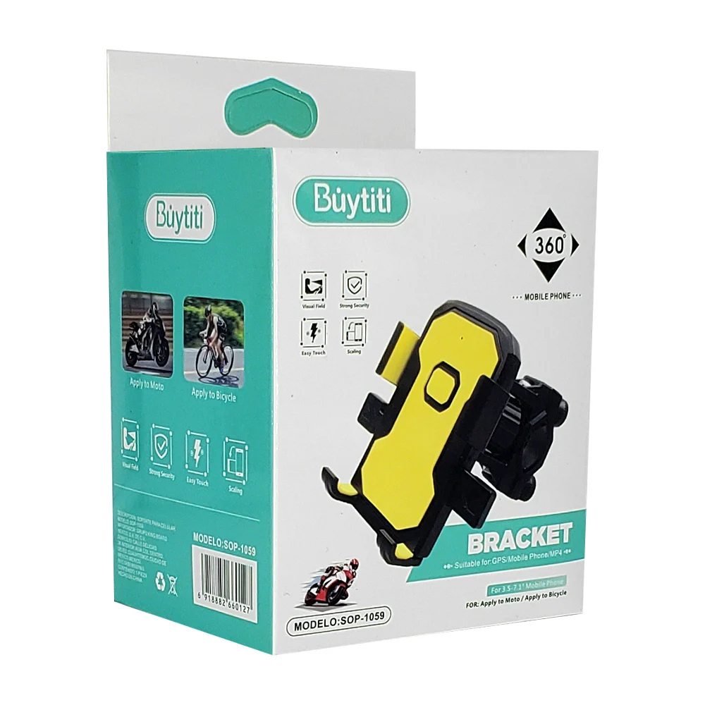 Soporte de celular con rotación de 360° para motocicleta y bicicleta / sop-1059 / 660127