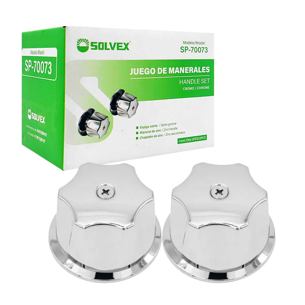 Juego de manerales metálicas con chapetón / solvex / sp-70073
