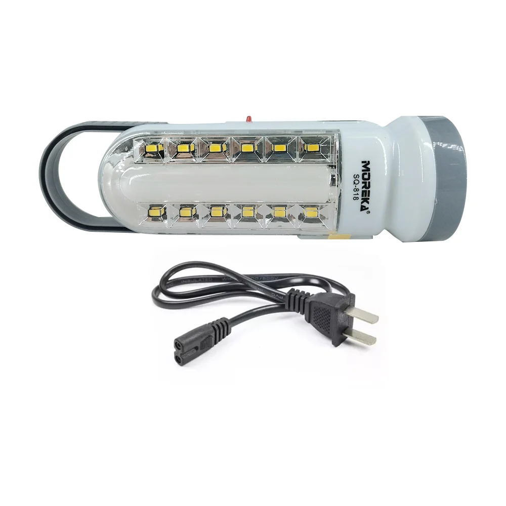 Mini lámpara led de emergencia recargable con asa para colgar y 12 leds / sq-818