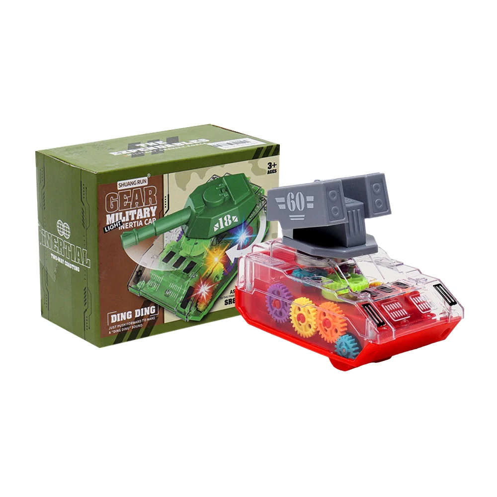Carro militar eléctrico de pilas transparente con engranajes, variedad de modelos / sr878-13