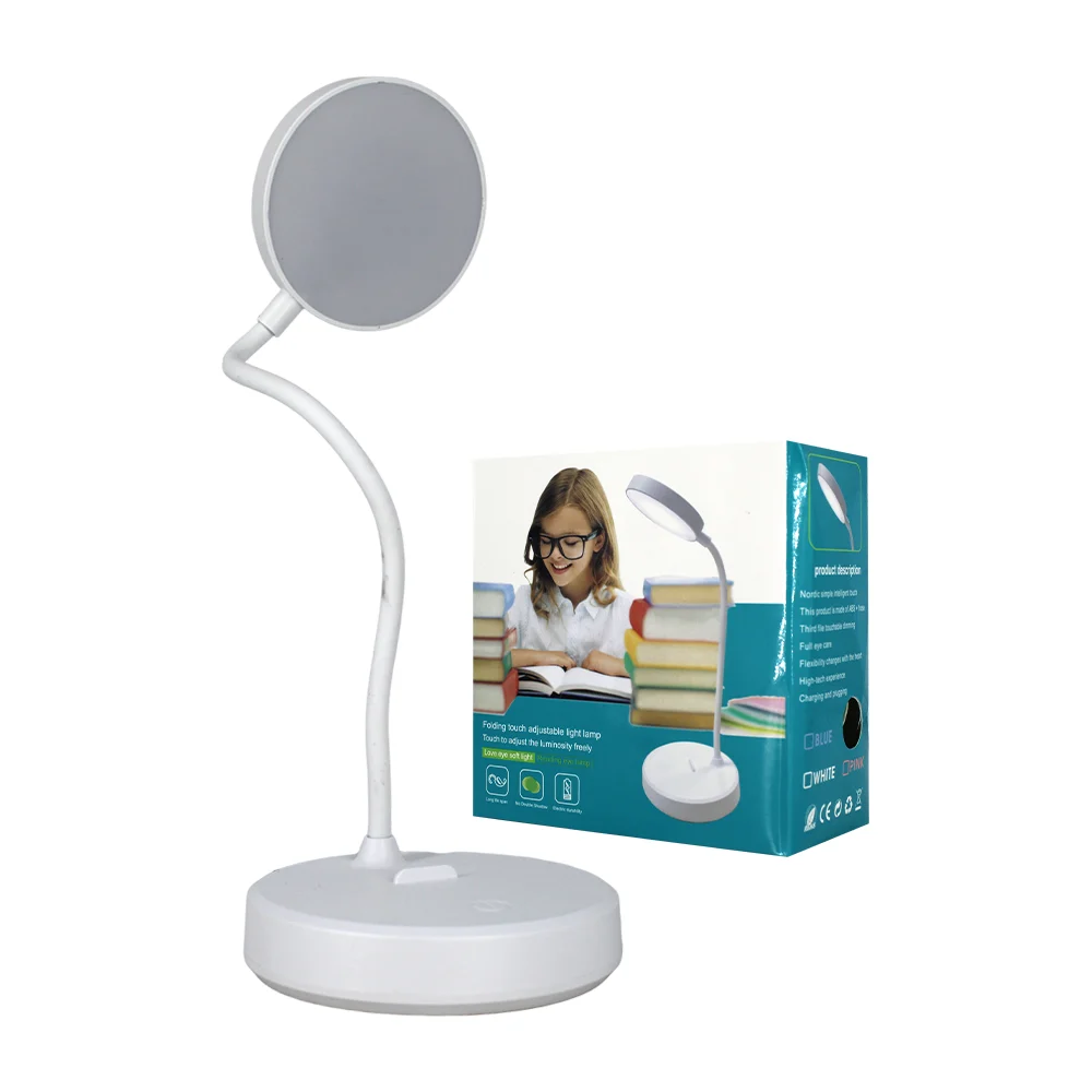 Lámpara touch recargable para escritorio con brazo flexible, variedad de colores / folding touch / sst-861