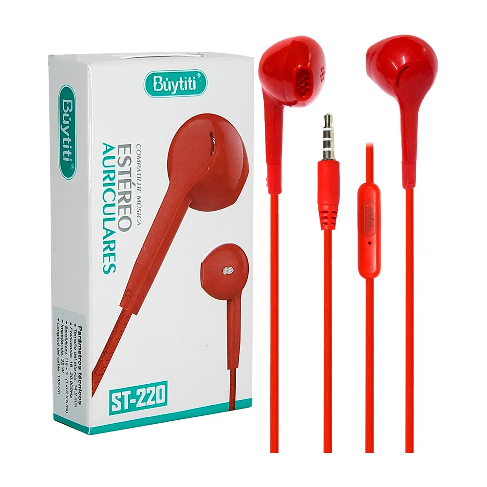 Audífonos alámbricos manos libres con entrada auxiliar 3.5mm / st-220