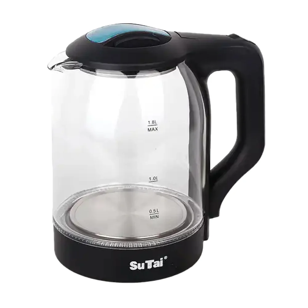 Tetera / hervidor de vidrio para el agua con capacidad de 2.0l / su tai / st-2377